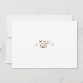 Roze gouden bruidskleur bruiloft bespaart de datum save the date (Achterkant)