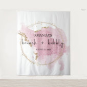 Roze Gouden Brunch en Mousserende Wijn Foto Achter Wandkleed (Voorkant)