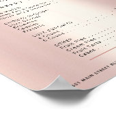 Roze Gouden Cake Bakkerij Glitter Drip Menu Prijsl Poster (Hoek)