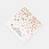 Roze & Gouden Confetti Douchepapier Servetten (Hoek)