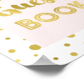 Roze gouden Confetti Gastgebak Weddenschap Poster (Hoek)