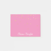Roze Gouden Confetti Post-it® Notes (Voorkant)