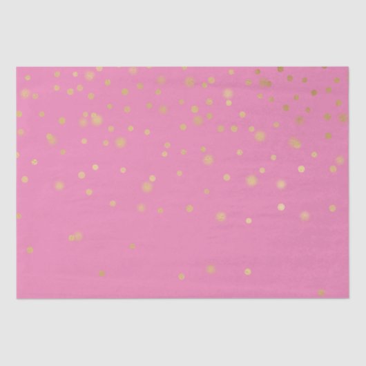 Roze Gouden Confetti Tissuepapier (Voorkant)