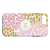 Roze Gouden Dahlia Bloemen Case-Mate iPhone Case (Achterkant (Horizontaal))