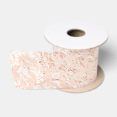 Roze Gouden Damast Lint (Spoel)