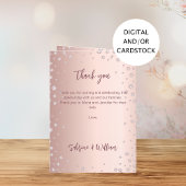 Roze gouden diamanten foto welkom programma menu