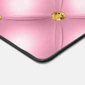 Roze Gouden Edelsteen Tufted Desk Mat en aangepast (Hoek)