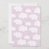 Roze Gouden Eenhoorn Verjaardagsfeest Uitnodigen M Kaart (Achterkant)