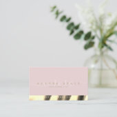 Roze gouden elegantie visitekaartje (Staand voorkant)