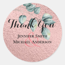 Roze Gouden Eucalyptus Bladeren Folie Uitzicht TRO