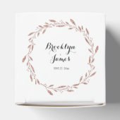 Roze Gouden Folie Trouw Favoriet Dozen Bloemenkran Bedankdoosjes (Bovenkant)