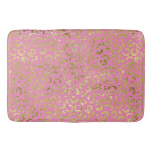 Roze Gouden Glam Luipaard Badmat
