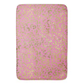 Roze Gouden Glam Luipaard Badmat (Voorkant Verticaal)