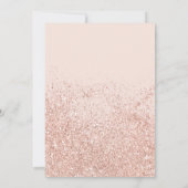 Roze gouden glinsterende script roze save the date (Achterkant)