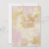 Roze gouden glitter Bachelorette Party uitnodiging (Achterkant)