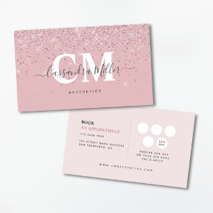 Roze Gouden Glitter Beauty Professional Loyalty & Visitekaartje
