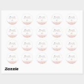 Roze Gouden Glitter Bruidsfeest bedankt Ronde Sticker (Vel)