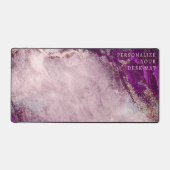 Roze Gouden Glitter & Burgundy Marmer Elegant Op M Bureaumat (Voorkant)