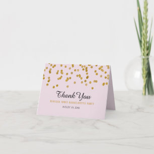 Roze Gouden Glitter confetti Bachelorette Bedankt