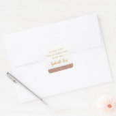 Roze Gouden Glitter Favor Label Sticker (Envelop)