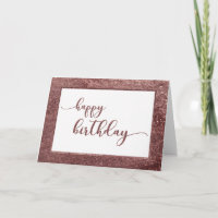Roze Gouden Glitter Gelukkige Verjaardag