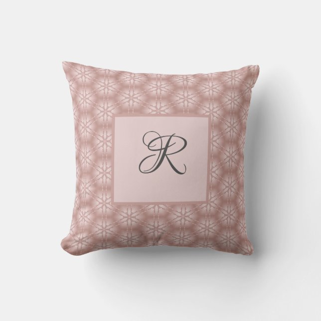 Roze Gouden Glitter Meisjesachtig Geometrisch Patr Kussen (Voorkant)