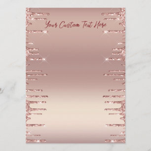 Roze Gouden Glitter Menu Voorbeeld Gepersonaliseer