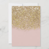 Roze & Gouden Glitter Moderne Trendy Glam Chic Fee Kaart (Achterkant)