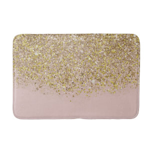 Roze & Gouden Glitter Moderne Trendy Glam Chic Tre Badmat