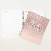 Roze Gouden Glitter Monogram Roze 2023 Planner (Display)
