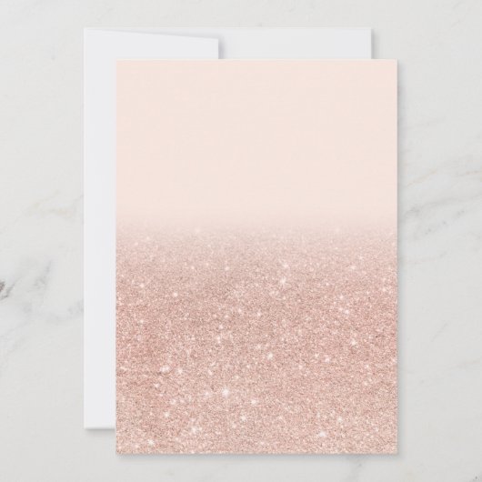Roze gouden glitter ombre roze raad bruidsfeest sp kaart (Achterkant)