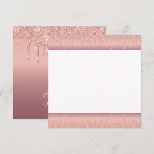 Roze Gouden Glitter Programma Gepersonaliseerde Aa (Voorkant / Achterkant)