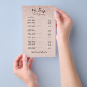 Roze Gouden Glitter Salon Service Menu (Hand)