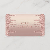 Roze Gouden Glitter Zakelijke Kaart Ontwerp Je Eig Visitekaartje (Voorkant)