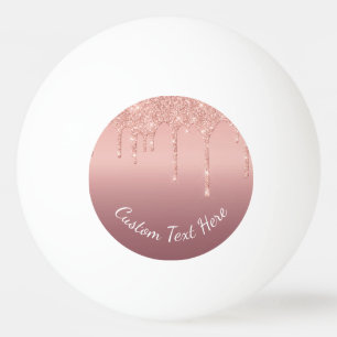 Roze Gouden Glitterende Ping Pong Bal Gepersonalis Pingpongballen