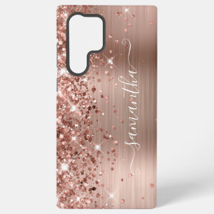 Roze Gouden Glitterige Folie Meisjesachtige Handte Samsung Galaxy Hoesje