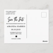 Roze Gouden Glitters 18e Verjaardag Save The Date Briefkaart (Achterkant)