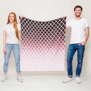 Roze gouden glitters en kant fleece deken