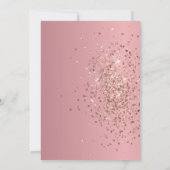 Roze Gouden Glitters Lotto Liefde Bewaar de Datum Save The Date (Achterkant)