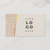 Roze Gouden Glitters & Zwarte Moderne Cadeaubon Visitekaartje (Voorkant)