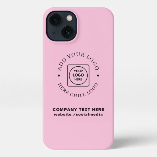 Roze Gouden Gradiënt Aangepaste Logo iphone hoes Hoesje (Achterkant)