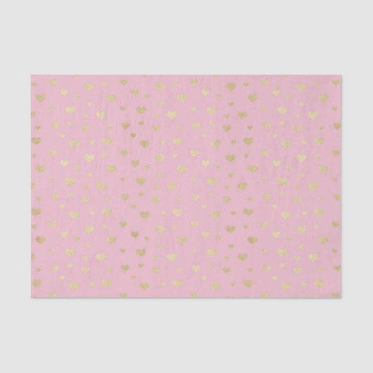 Roze gouden harten (Design 70 Roze reeks) Tissuepapier (Voorkant)