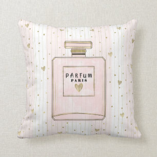 Roze & Gouden Harten Paris Parfum Chic Mode Kussen