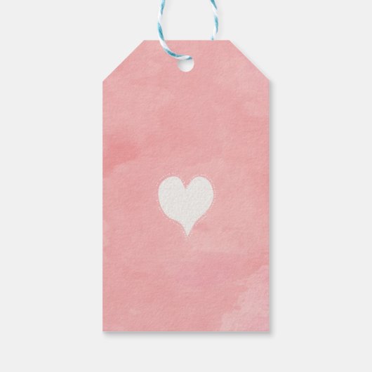 Roze Gouden Harten Valentijnse  Verjaardag Baby Me Cadeaulabel (Achterkant)