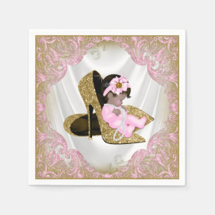 Roze gouden hooggehakte schoen Etnisch meisje Baby Servet