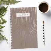 Roze Gouden Houtnerf Abstract Luxe Glam Planner