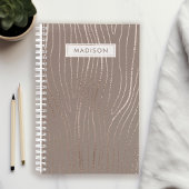 Roze Gouden Houtnerf Abstract Luxe Glam Planner