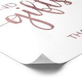 Roze Gouden Kaarten & Cadeaus Poster (Hoek)