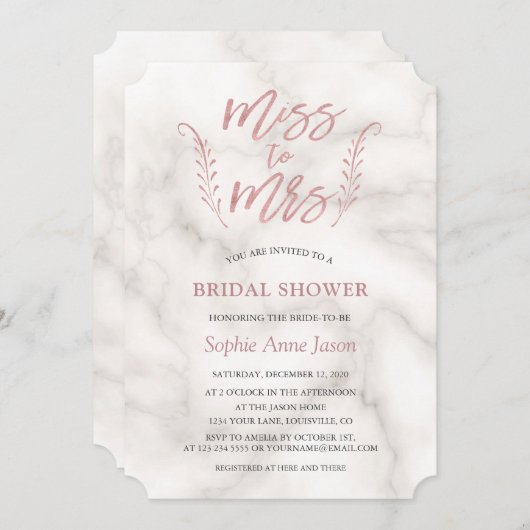 Roze Gouden Kalligrafie Bruidsdouche Bachelorette Kaart (Voorkant / Achterkant)