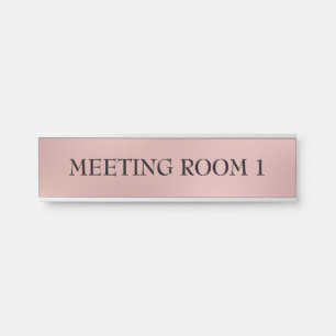 Roze Gouden Kamer Naam Kantoor School Deurbordje